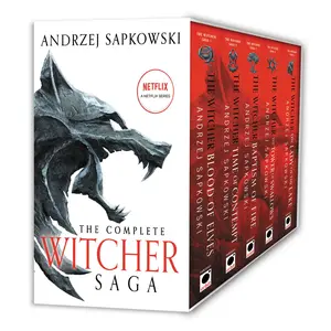 The Witcher Boxed Set: Blood of Elves, The Time of Contempt, Baptism of Fire, The Tower of Swallows, The Lady of the Lake by Andrzej Sapkowski, Danusia Stok, David French [Paperback Book]