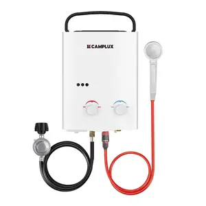 Portable Propane TanklessWater Heater for Camping Shower – Instant Hot Water Outdoor with CSA Safety Protection, 1.32 GPM 34,000 BTU CAMPLUX  AY132
