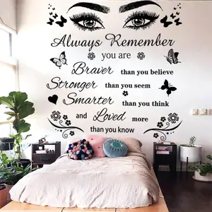 Peel & Stick Motivational Quote Wall Decals for Bedroom Living Room & Dining Room Home Decor Enhance Space Utilization & Living Efficiency