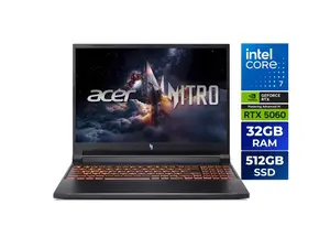 Acer Nitro V ANV16-72-73C7, 16.0" WUXGA (1920 x 1200) IPS 180Hz Display, Intel Core 7 processor 240H, NVIDIA GeForce RTX 5060 Laptop GPU (MGP 85W), 32GB DDR5, 512GB PCIe Gen 4 S (ANV16-72-73C7)