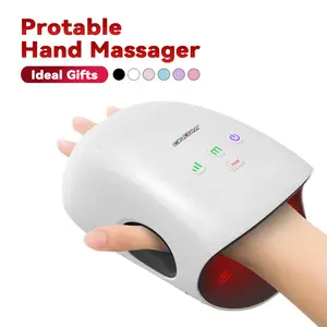 CINCOM Portable Hand Massager with Comfort Heat - Cordless, Adjustable Settings, Auto-Off, White, Black, Pink, Blue, Perfect Gift for Families, Men & Women - Ideal for Black Friday, Thanksgiving, Christmas, Birthdays & More