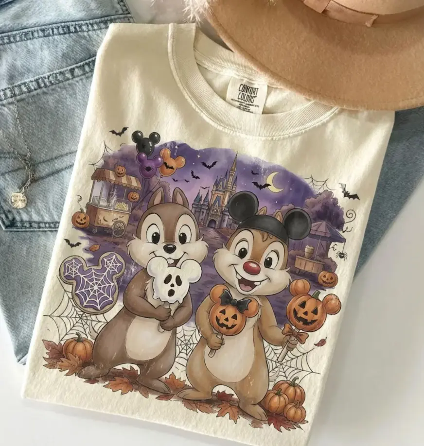 Adult + Youth Vintage Autumn Animal Graphic T-Shirt, Retro Pumpkin Patch Fall Tee, Cute Woodland Character Inspired Apparel