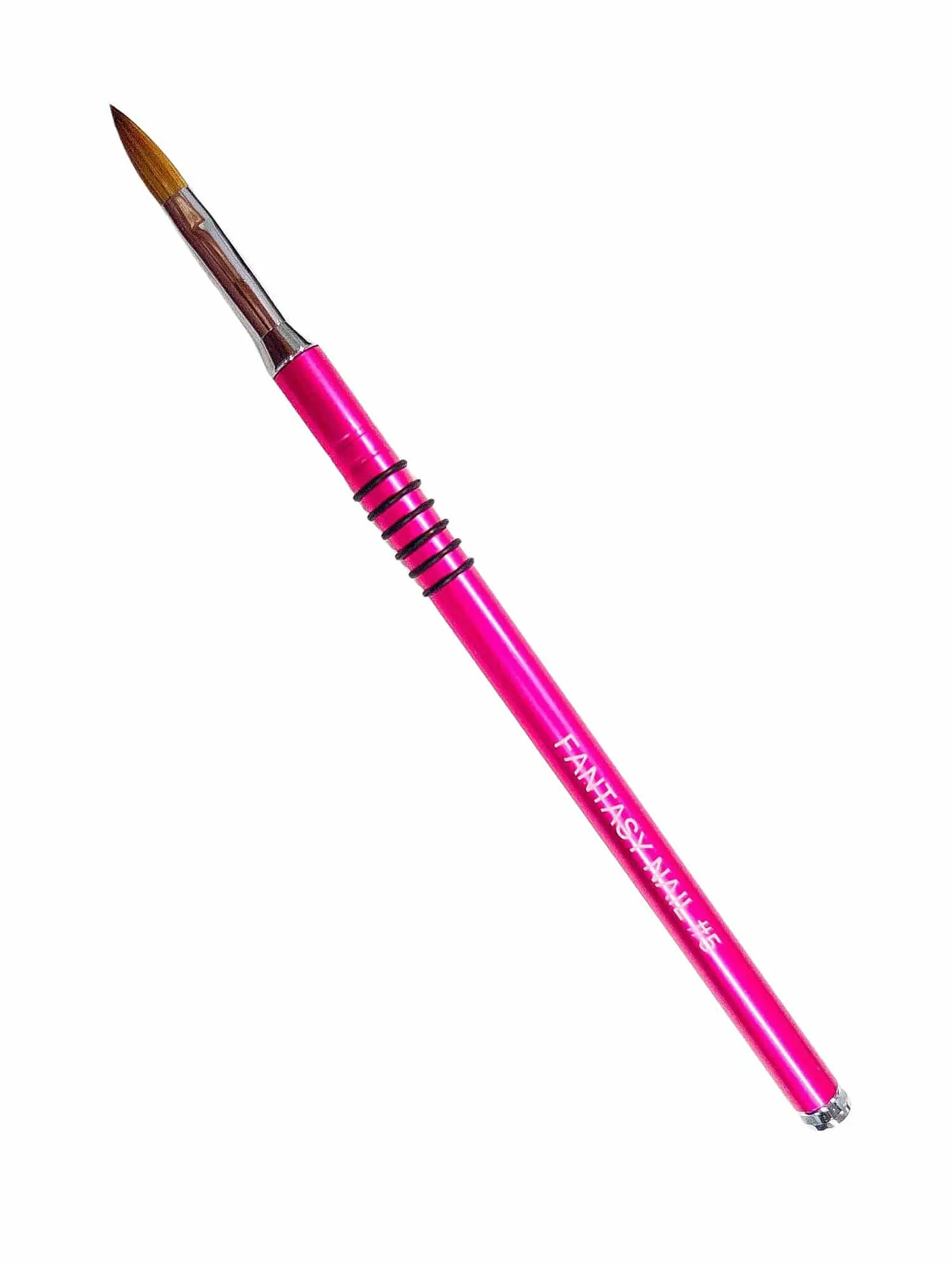 Fantasy Nails #5 100% Kolinsky Hair Acrylic Brush - Pink Handle, Flexible Bristles, Precision Control, Nail Art Design Tool for Adult Manicure, 3D, Adults