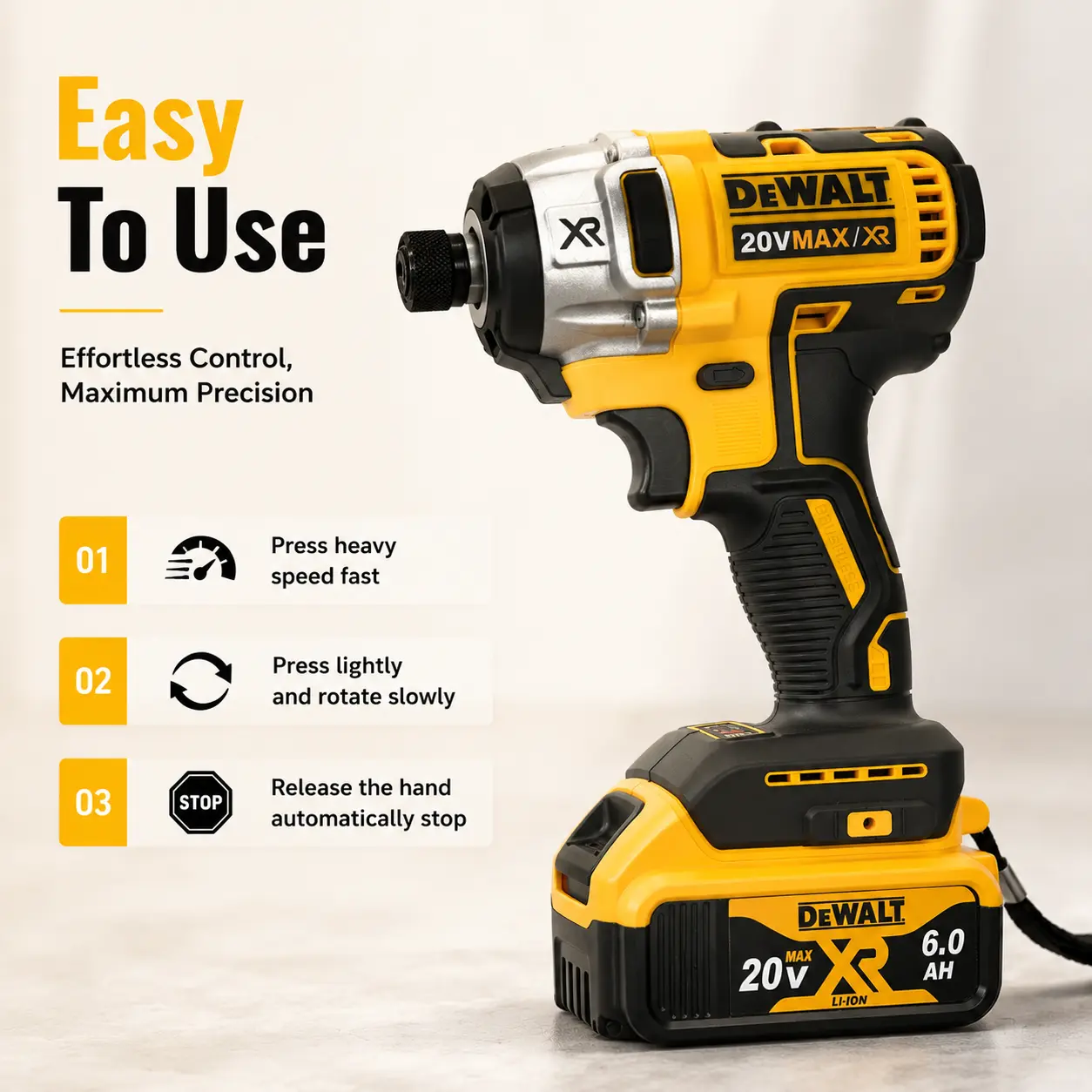 DEWALT DCF887 Brushless Cordless Impact Driver, 205N.m Highr Tool for Drilling & Screwdriving