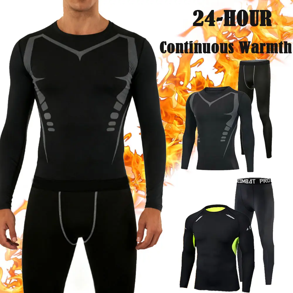 Women's 2-Piece Thermal Underwear Set - Black Compression Base Layer with Compression Pants, Warmth Retention, Comfortable, Versatile Thermal Sets for Ski Enthusiasts, Winter Outdoor Cold Weather Sports