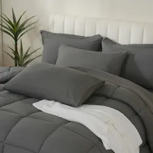 DOWNCOOL 7Pcs Comforter Sets, All Season Bed in a bag ,  Multi-color Down Alternative Bedding Comforter Sets with Comforter, Flat Sheet, Fitted Sheet, 2 Pillow Shams & 2 Pillowcases, Summer Turn Up Pink Bedroom Accessories