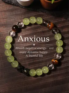 Natural Crystal Tiger Eye East Ling Bracelet, Absorbs Negative Energy, Vibrant Life Jewelry, 8mm Professional Energy Accessory, Healing Crystal Bracelet