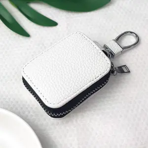 1pc Leather Earphone Zipper Case for AirPods Pro3, Universal Compact Storage Bag, headphone pouch, Fits AirPods 1/2/3/4/pro/pro2, 2.6x2x0.9 Inches, Earbud Sleeve Pocket