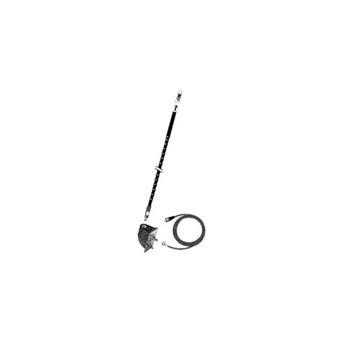 Firestik 4 ft. Top Mount CB Radio Antenna with NGP Kit - Black, Fiberglass Build, 26-30MHz Frequency, 100 W Power, Side Mount Design, Key Length Spec, for Boating & Outdoor Water Sports