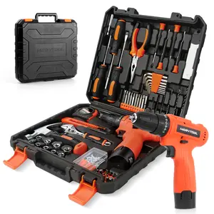 152-Piece Tools Set Kit - 12V Cordless Power Drill Driver with Drawer Toolbox Storage Case, Ideal for Homeowners and DIY Enthusiasts for Outdoor Use SummerVibes Household