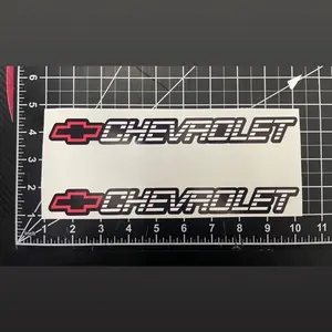 10x1 inches 2 pcs red c/k style chevrolet chevy sticker Vynil