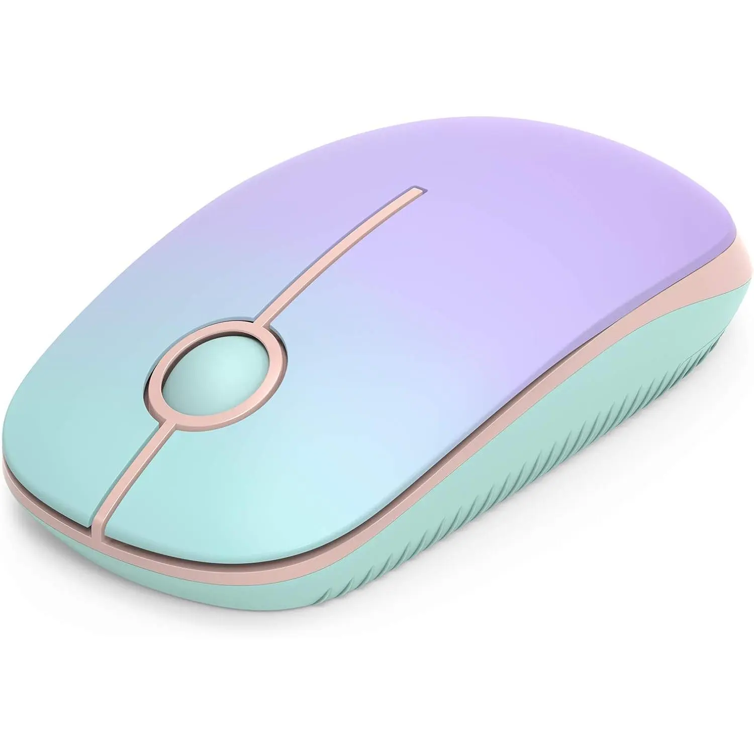 - 2.4G Slim Portable   with Nano Receiver, Less Noise Mobile Optical Mice for Notebook, PC, Laptop, Desktop (Gradient Mint Green)