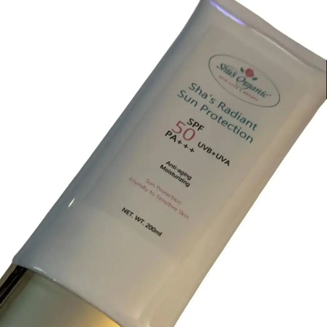 Sha's Organic Skincare Radiant Mineral Sunscreen, Smooth Finish Facial Sun Protection with Moringa Seed Oil - SPF 50, Sunblock For Face, Organic Uv Shield, Natural Body Sunscreen, Mineral-Based Body Sunscreen