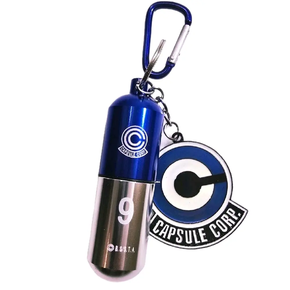 Capsule Corp KeyChain - Blue Bottle  Metallic DBZ