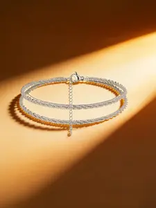 Exquisite layered waterproof women's anklet set, adjustable and stackable, beaded Cuban chain links, Elegant fashion accessories, suitable for everyday wear, beach and summer decorations, Valentine's Day or Mother's Day gift