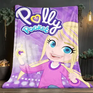 Polly Pocket Style Theme Soft and comfortable home blankets, small throw blankets, nap blankets, perfect Christmas gifts for friends and besties. Super soft heat-pressed blankets. Lightweight Throw Blanket Y251218055