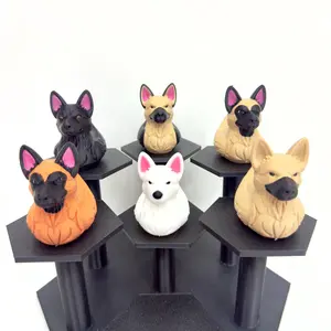 German Shepherd GSD & Belgian Malinois Dashboard Duck 3D Printed PLA Plastic Gift for Dog Lovers Car Dashboard Decor or Desk Art K9 Unit Reporting for Duty