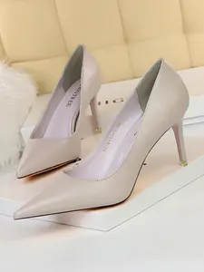 Slim Pointed Toe Stiletto High Heels, High Heel Pumps, Patent Leather, Elegant Classy Fashion Stylish Casual Commute Shoes, All Seasons, Classic Style, Versatile for Work and Daily Wear, Women