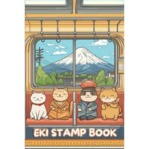 Eki Stamp Book: for collecting Japan Rail Train Station Stamps | Passport-Sized | for Kids (Japanese Travel Stamps)