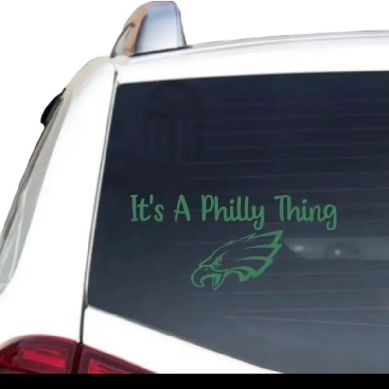 Philadelphia Football Team Vinyl Car Window Decal - "It's A Philly Thing" Design