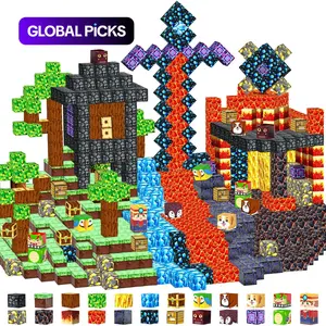 Magnetic Cubes - Lava Adventure Theme 3D DIY Toys, Vibrant Color Building Blocks, Interactive Toys for Kids 3+ to Build & Explore Lava Land, Perfect Birthday Halloween Gift for Boys and Girls #GLOBAL PICKS
