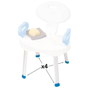 E-Z Shower Chair Replacement Tips - Set of 4