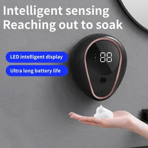 Intelligent Sensing Automatic Foam Soap Dispenser, Wall Mounted Bathroom with LED Display, USB Rechargeable, Model Xinghao Sl630
