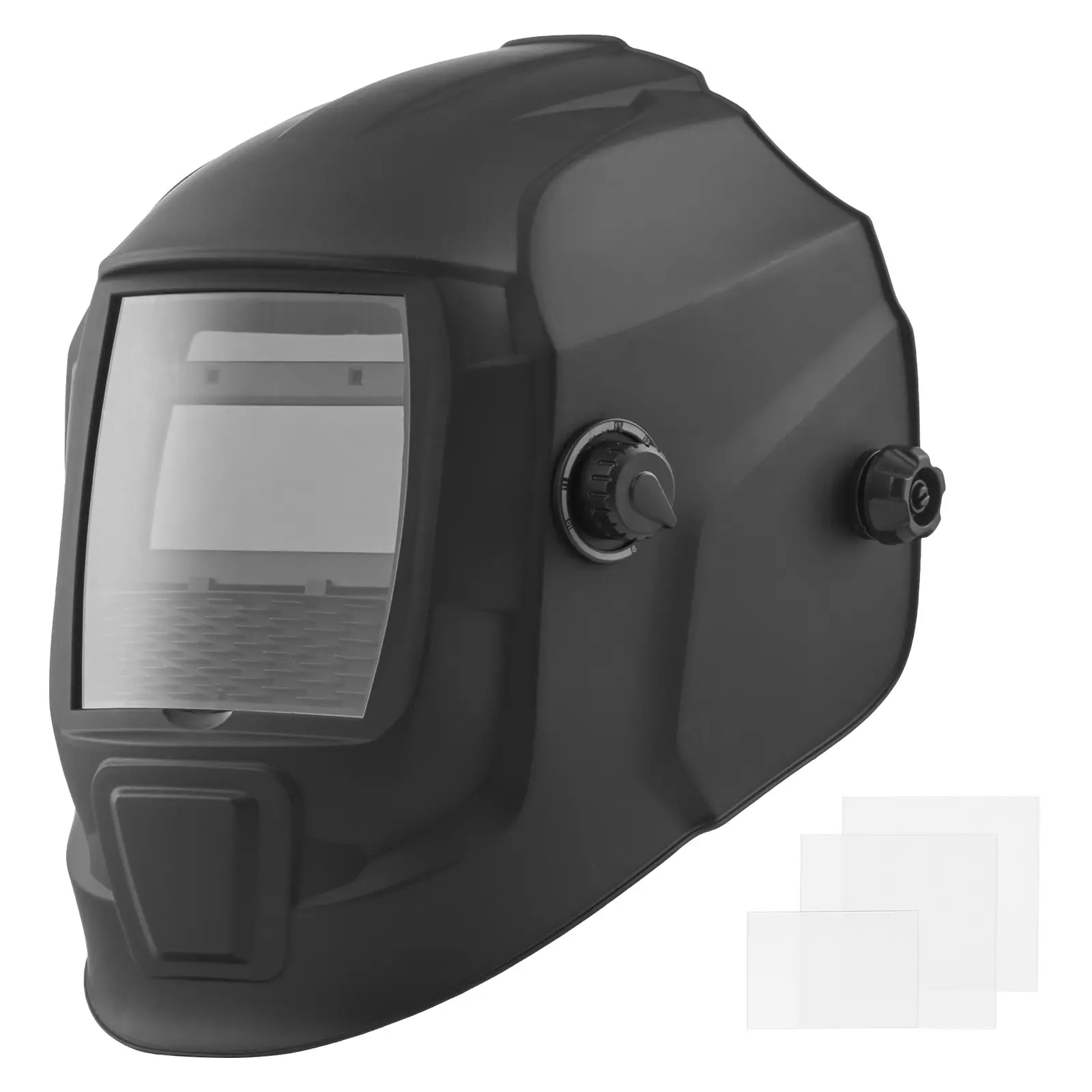 【summerfinds】VEVOR CRIUS Series Auto Darkening Welding Helmet, 3.66"x1.69" True Color Weldingmask, Solar-Powered, 2 Arc Sensors, Shade 4/9-13 for TIG, MIG, Arc Welding & Grinding, Matte Black, Protective Welding Helmets