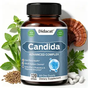 Didacat Advanced Gut Flora Complex - Multi-System Cleanse with Oregano, Caprylic Acid, Probiotics & Digestive Enzymes, 120 Capsules