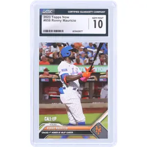Ronny Mauricio New York Mets 2023 Topps Now Cracks 1st Homer Of MLB Career #858 CGC Authenticated 10 Rookie Card