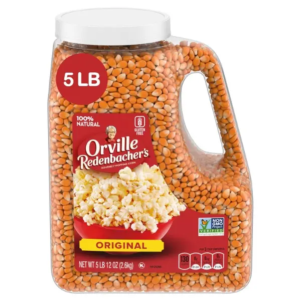 Redenbacher's Gourmet Yellow Popcorn Kernels, 5 lbs Bag, Original Flavor, 4g Fiber Per Serving, Fiber-Rich Halal Healthy Snack Foods, All Ages Casual Movie Night Snack