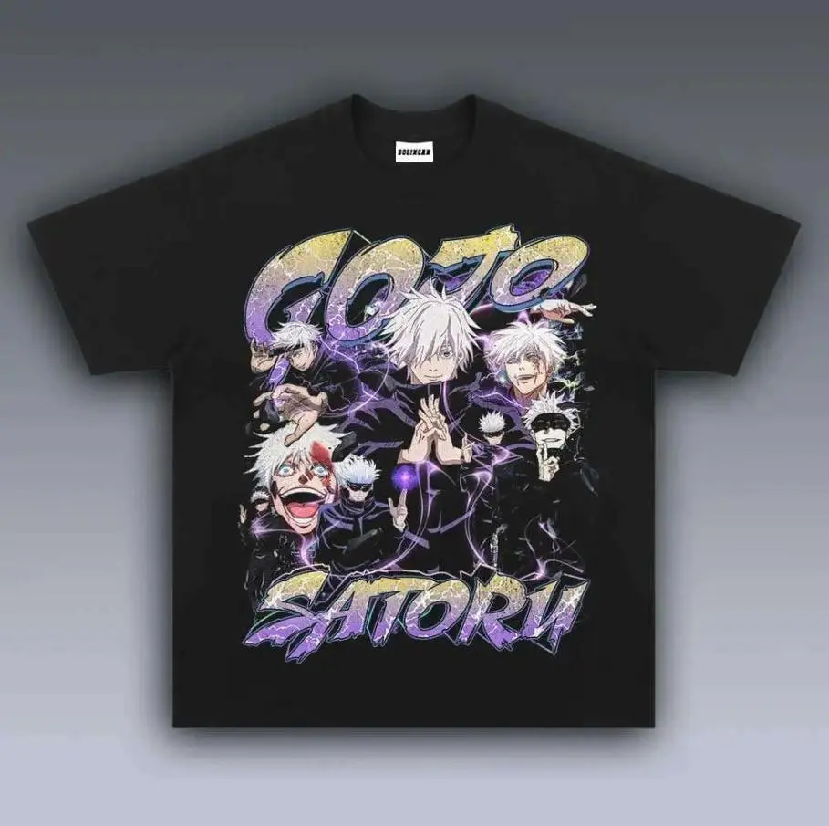 GOJO SATORU Anime Youth and Adult Graphic T-Shirts, Graphic Tees, Anime Fan T-Shirt, Graphic Tees for Boys, Cotton Anime Fan Gifts for Men and Womens, Boys Clothing