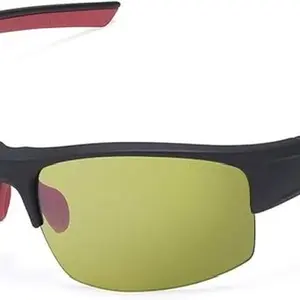 High Definition Sports Glasses - Black Frame with Green Lenses for Sports Use