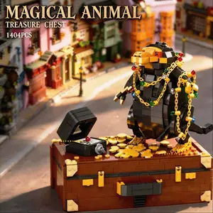 Hogwarts Harry Magic World Animal Sniffy Model Building Set, Home Decor, Birthday Gift, Suitable for Kids over 8 Years, 1404 Pieces