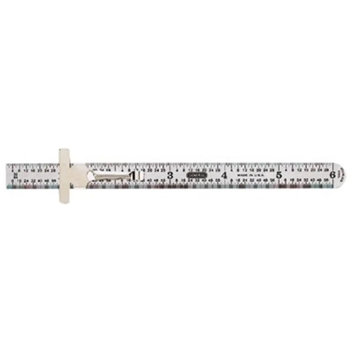 212 MAIN 318-300/1 6-Inch Flexible Stainless Steel Metric Ruler with Pocket Clip, Economy Measurement Tool for Home, Office Use (English-Scaled, Accurate), 6 Inches