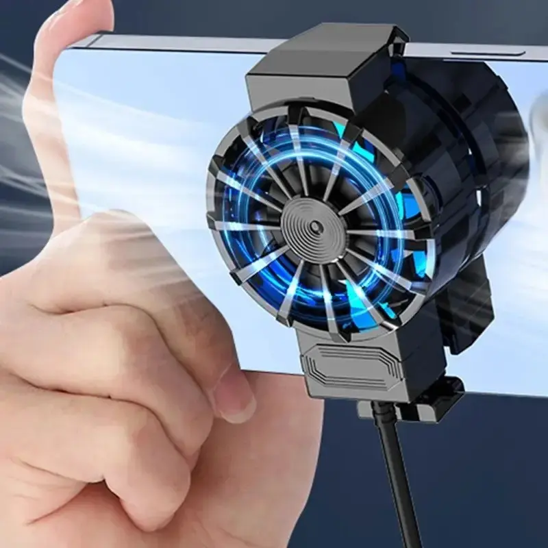 Portable Mobile Phone Cooler, Cellphone Cooler for iPhone & Android, External Cooling Accessory, Phone Cooling Fan, USB Powered High Performance, Small Design, Essential for Gamers & Tech Enthusiasts