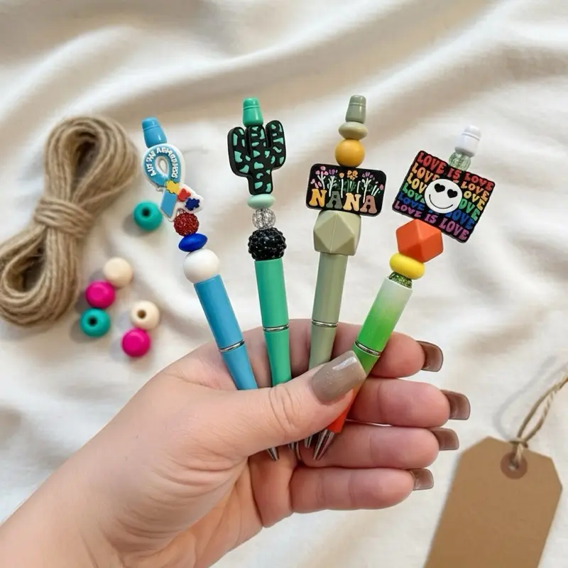 Mystery Beaded Pen – Handmade Refillable Cute Gift & Desk Essential