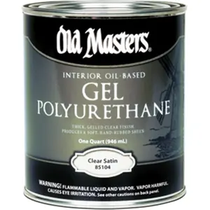212 MAIN Old Masters 85104 Gel Polyurethane Protector - 1 Qt Can, Automotive Interior Gel Varnish, Oil Based Paint Compatible, Satin Hand-Rubbed Soft Touch Finish, Satin Finish
