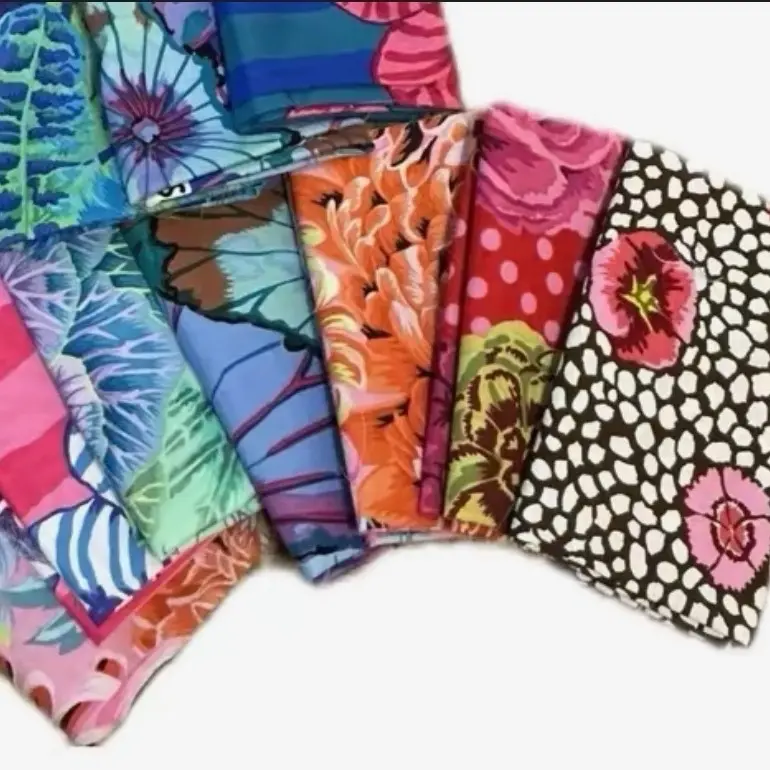 Free Spirit 10-Piece Fat Quarters Bundle, Kaffe Fassett Designed Cotton Fabric for Quilting, Sewing Crafts