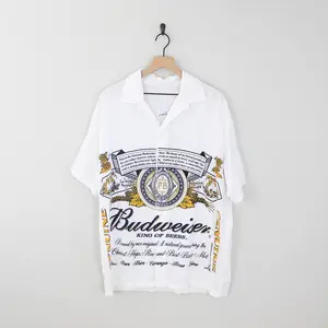 Vintage Budweiser King of Beers Hawaiian Shirt Good price