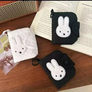 Miffyy Bunny Soft Wallet| Cute Portable Coin Storage| Kawaii Bag Keychain Pendant