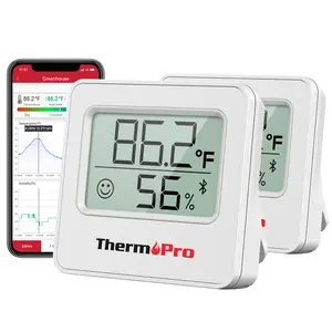 [Black Friday] ThermoPro TP50 & TP357 Digital Hygrometer Indoor Thermometer,  Portable Bluetooth Humidity Monitor with App, Room Temperature Humidity Gauge with Sensor, Data Storage