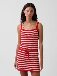 Gap Women's 100% Cotton Crochet Crop Sweater Tank