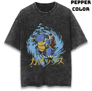 Blastoise Riptide Vintage T-Shirt, Blastoise Shirt, Pokemon Merch, Pokemon Shirt, Pokemon Blastoise Shirt, Cute Shirt, Anime Manga Shirt, Graphic Tee Shirt, Unisex T-Shirt, Gift For Fan Pokemon, Crewneck Short Sleeve Shirt Top Menswear Streetwear