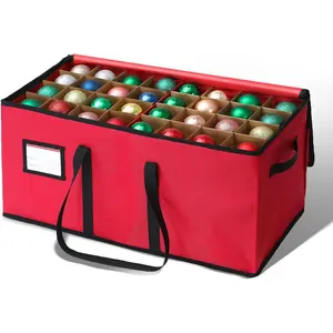 Christmas Decoration Organizer Ornament Holder Village Storage Chest Box,Tree Keepers Ornament Ball Storage,Santas Bags Storage