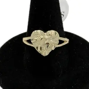 14k Gold Plated Heart Nugget Ring