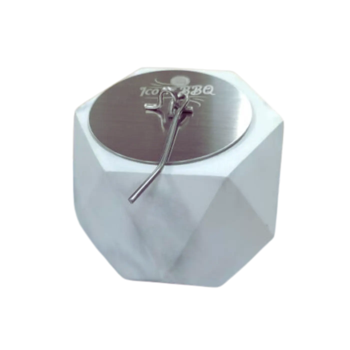 Diamond Tabletop Concrete Firepit Stainless Steel Burner