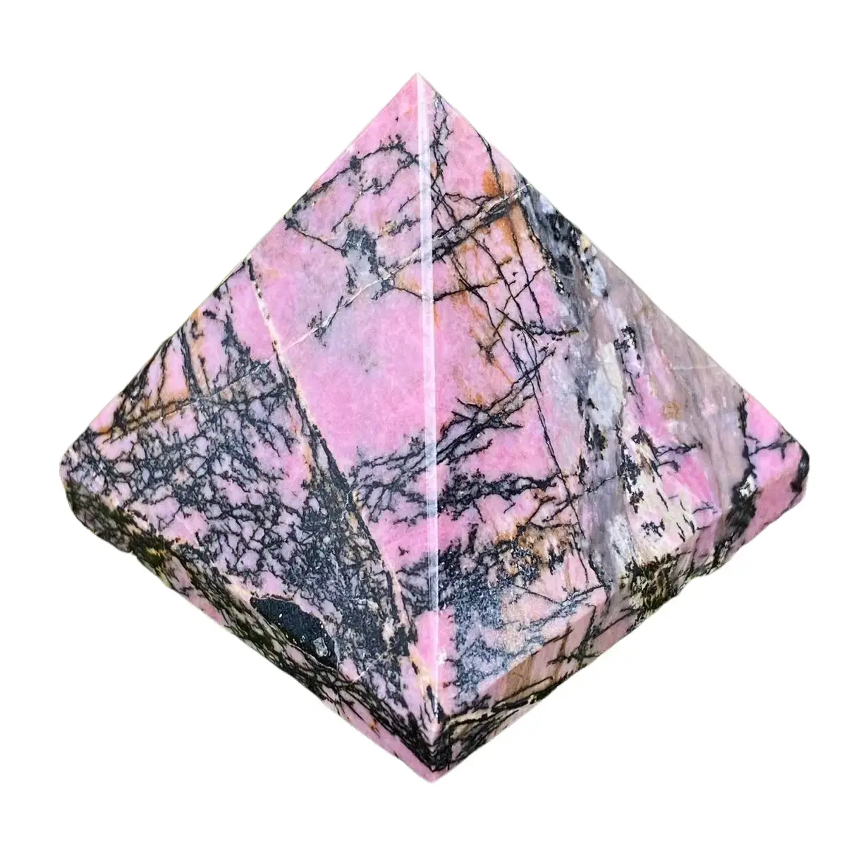 Rhodonite crystal pyramid