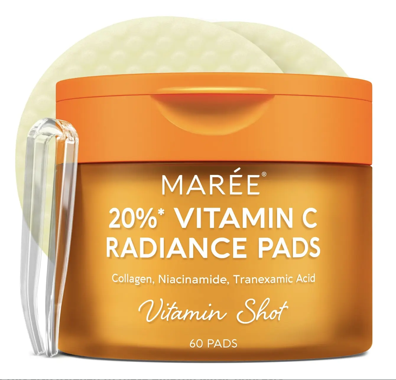 Vitamin C Toner Pads for Face – Brightening Facial Polishes with 20% Complex: Vitamin C Collagen Niacinamide TXA – Facial Radiance, Uneven Skin Tone, Acne Clearing Pads – Glow Up Skincare Device Hydrating Moisture sohochic