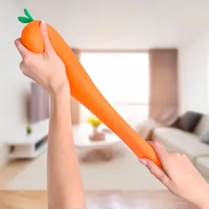 11.5 Inch Squishy Carrot Stress Toy, Squeeze Stretch & Twist Sensory Toy for Kids, Teens & Adults popular squishies